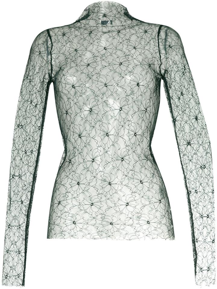 Hofmann Copenhagen Lace Detail Top - Green