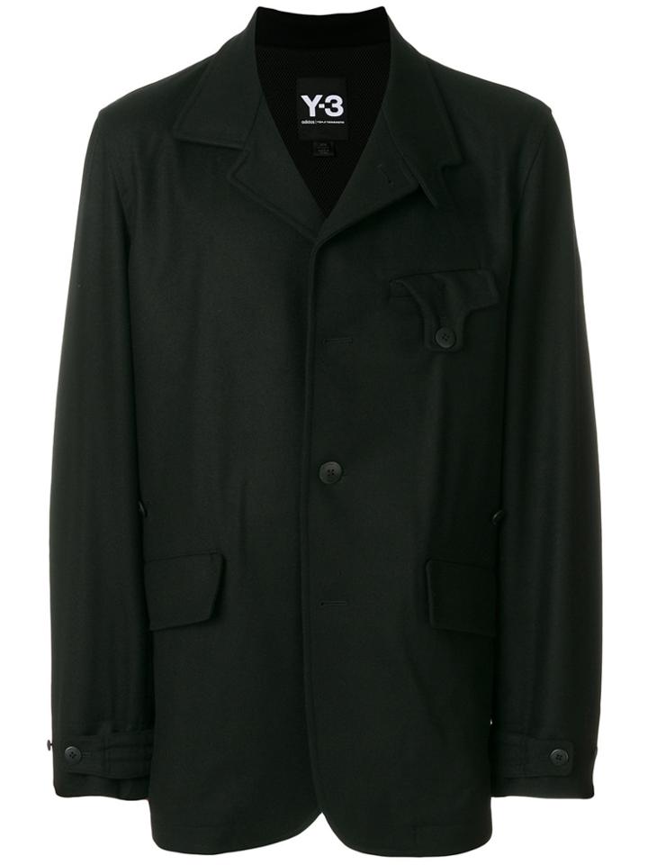 Y-3 Single-breasted Jacket - Black