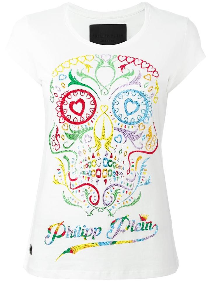 Philipp Plein 'glenrothes' T-shirt, Women's, Size: Medium, White, Cotton