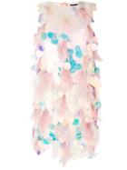 Marco Bologna Sequin And Feather Trim Dress - Pink & Purple