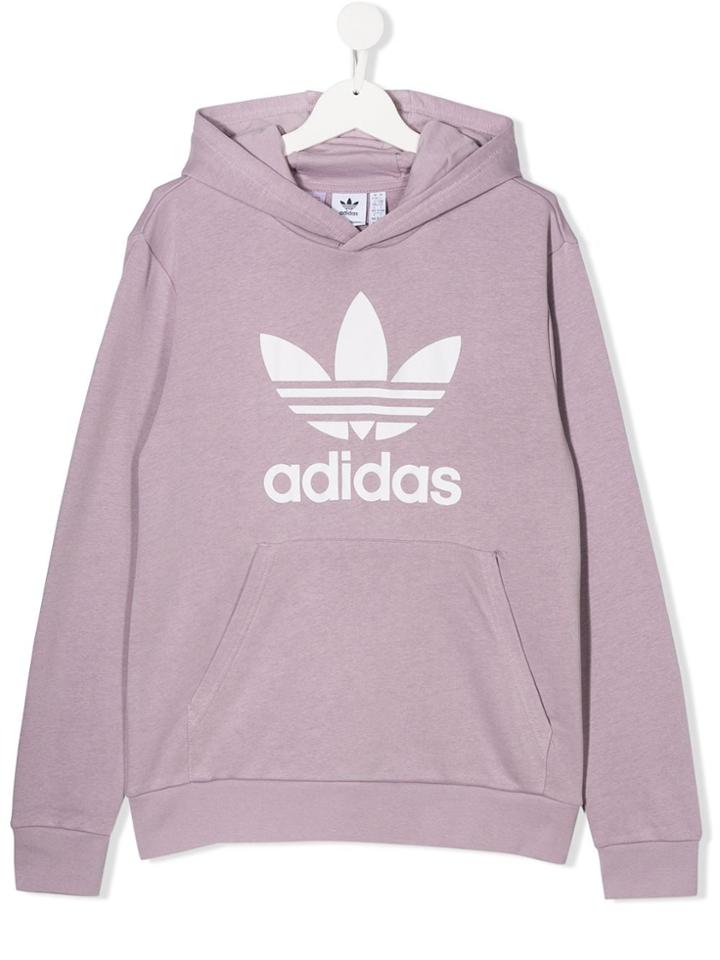 Adidas Kids Adidas Kids Ej3247ttrefoilhoodie Sofvis/white Cotton -