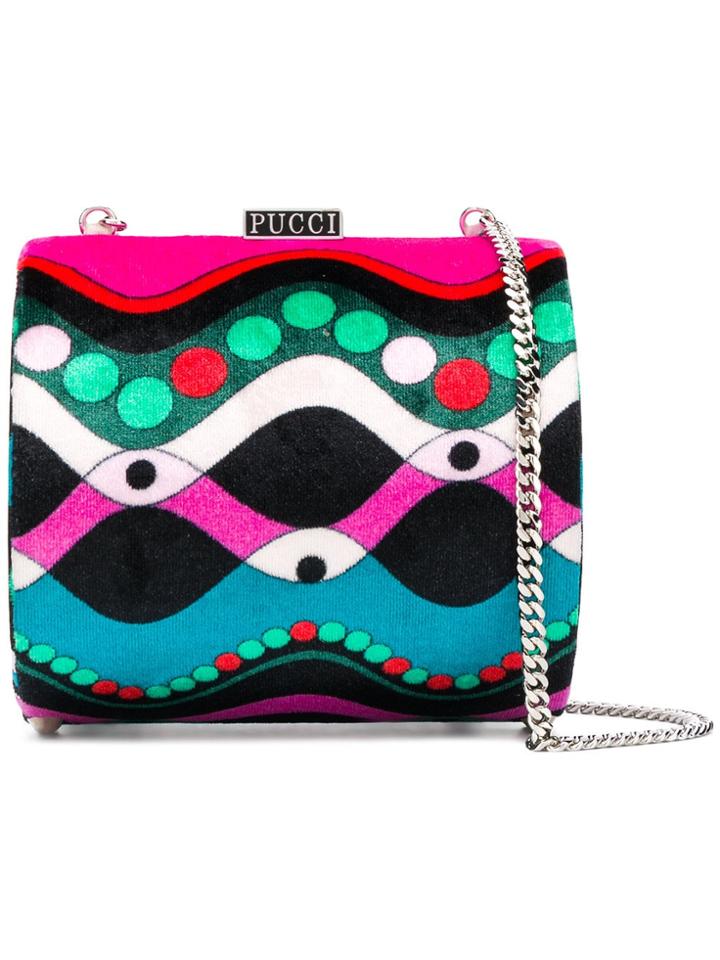 Emilio Pucci Printed Shoulder Bag - Purple