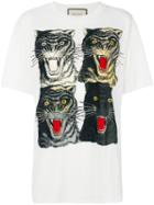 Gucci - Tiger Face T-shirt - Women - Cotton - M, White, Cotton