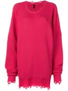 Unravel Project Oversized Knitted Dress - Pink