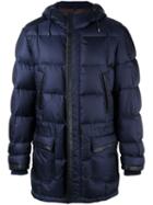 Brioni Quilted Jacket, Men's, Size: 4xl, Blue, Polyamide/feather Down