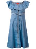 Hilfiger Collection Denim Midi Sun Dress, Women's, Size: 6, Blue, Cotton/spandex/elastane