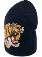 Gucci Wool Hat With Tiger - Blue
