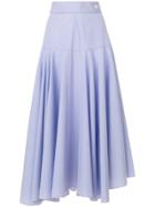 Loewe Asymmetric Ruffled Skirt - White