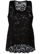 Ermanno Scervino - Lace Tank Top - Women - Silk/cotton/polyamide/viscose - 42, Women's, Black, Silk/cotton/polyamide/viscose