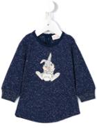 Simple Kids - Rabbit Print Sweatshirt - Kids - Cotton/polyester - 6 Mth, Blue