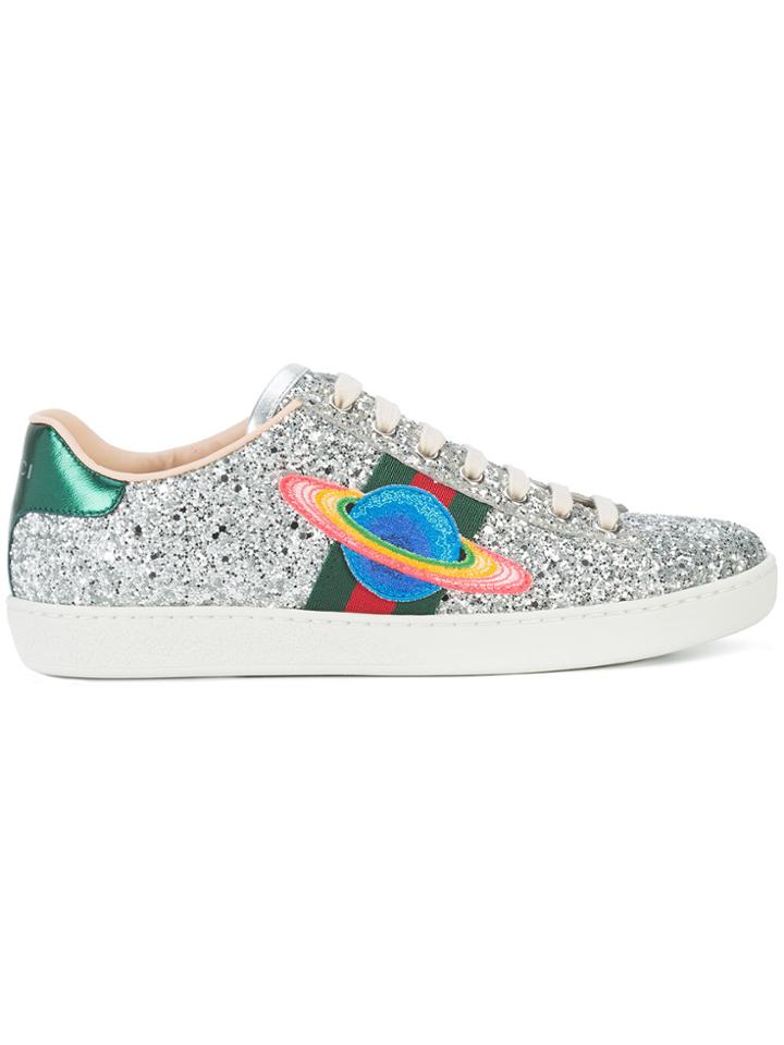 Gucci New Ace Saturn Sneakers - Metallic