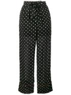 Ganni Monette Polka Dot Trousers - Black