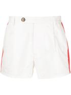 Ports V Side Stripe Shorts - White