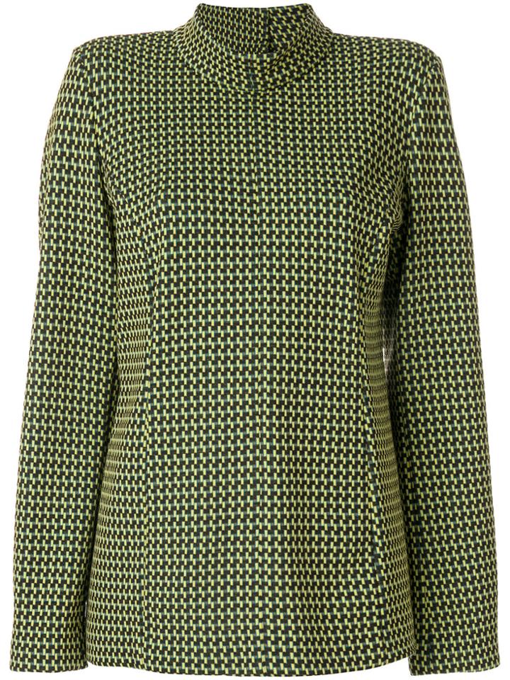 Marni Micro Checked Knitted Top - Yellow & Orange