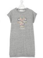 Chloé Kids Teen Toucan Print T-shirt - Grey