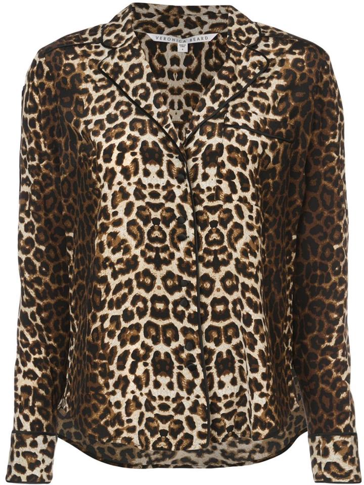 Veronica Beard Leopard Print Shirt - Nude & Neutrals