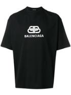 Balenciaga Bb Oversized T-shirt - Black
