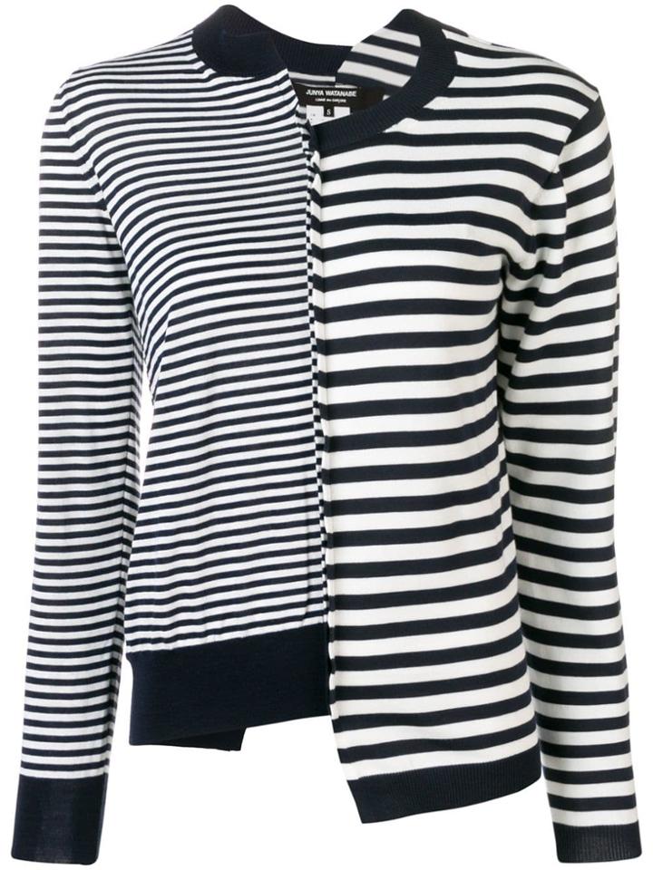 Junya Watanabe Deconstructed Striped Sweatshirt - Blue