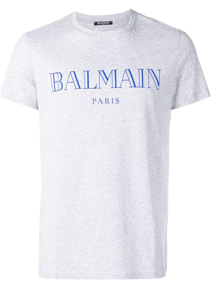 Balmain Logo T-shirt - Grey