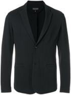 Emporio Armani Textured Knitted Jacket - Blue