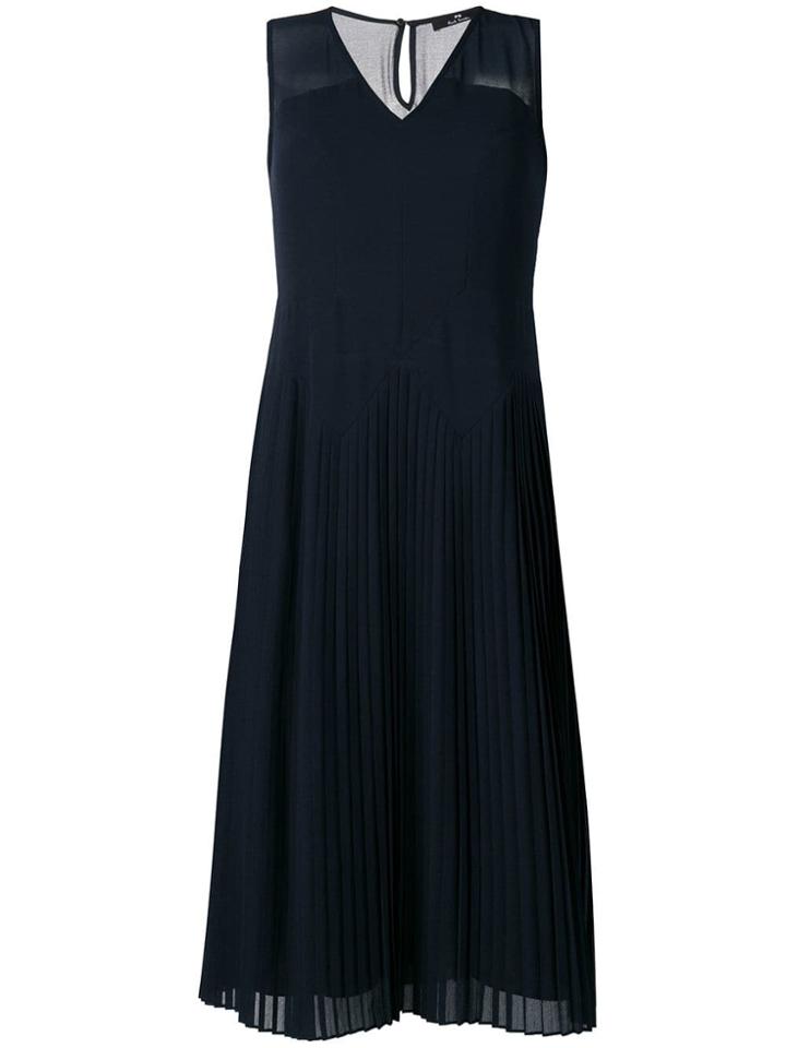 Ps Paul Smith Pleated Dress - Blue