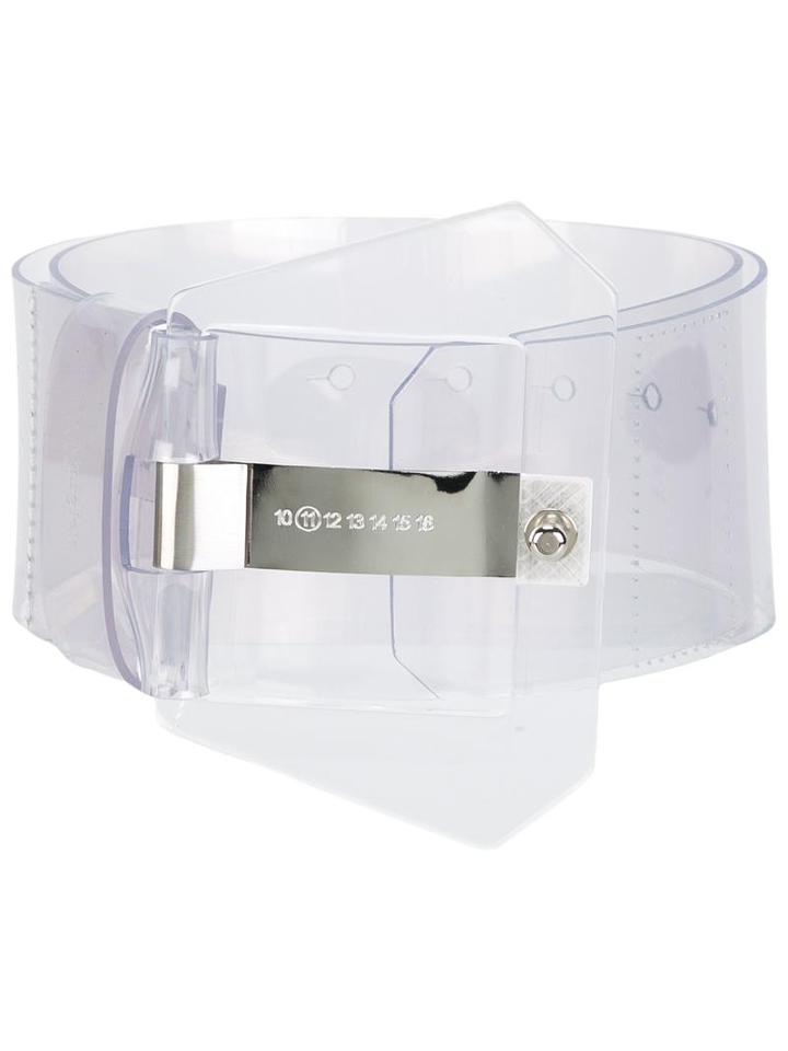 Maison Margiela Transparent Large Buckle Belt, Women's, Size: Small, Nude/neutrals, Plastic/pvc