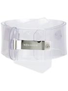 Maison Margiela Transparent Large Buckle Belt, Women's, Size: Small, Nude/neutrals, Plastic/pvc
