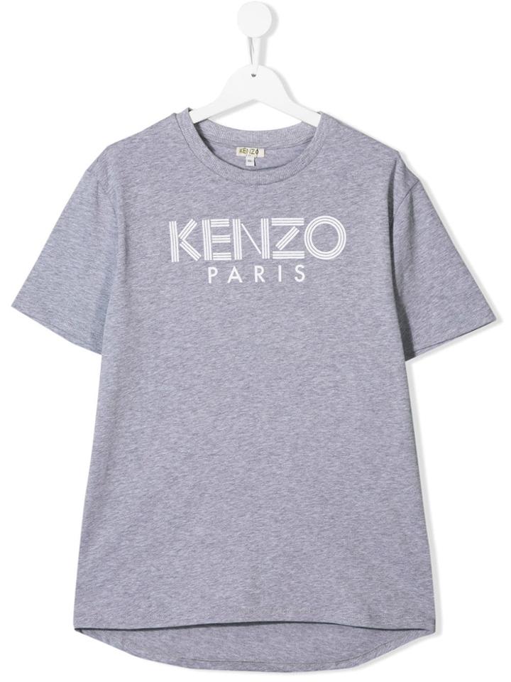 Kenzo Kids Teen Kenzo Logo Print T-shirt - Grey