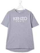 Kenzo Kids Teen Kenzo Logo Print T-shirt - Grey