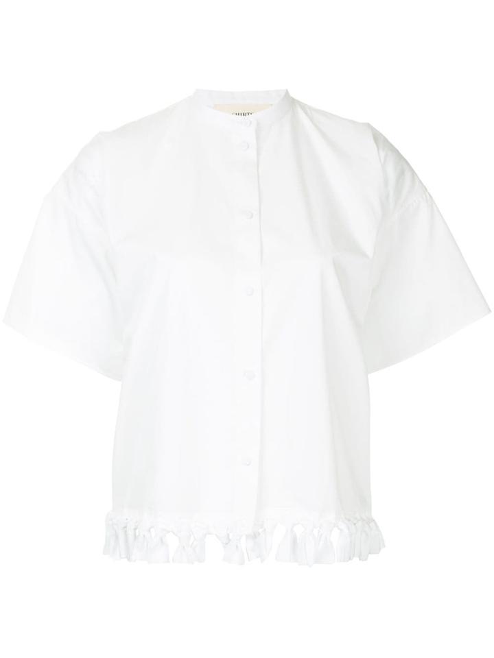 Ports 1961 Fringed Shortsleeved Shirt - White