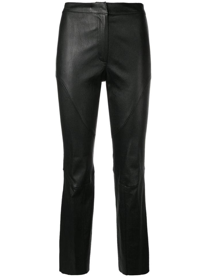 Sylvie Schimmel Kick-flare Leather Trousers - Black