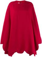 Valentino Puffball Hem Short Dress - Red