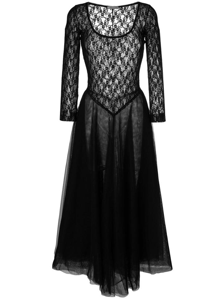 Nina Ricci Lace Ballerina Skirt Dress - Black