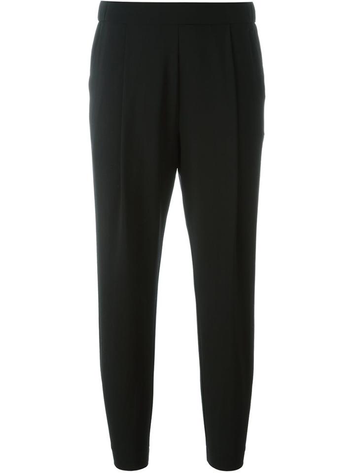 Erika Cavallini Cropped Trousers, Women's, Size: 48, Black, Spandex/elastane/virgin Wool