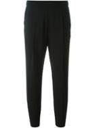 Erika Cavallini Cropped Trousers, Women's, Size: 48, Black, Spandex/elastane/virgin Wool