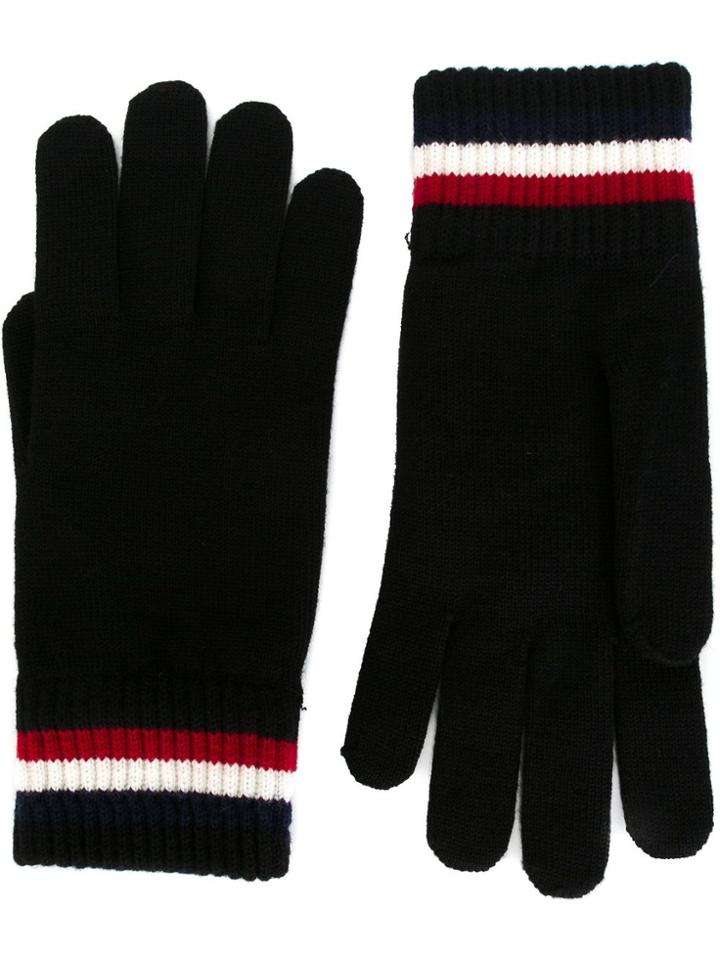 Moncler Striped Edge Gloves - Black
