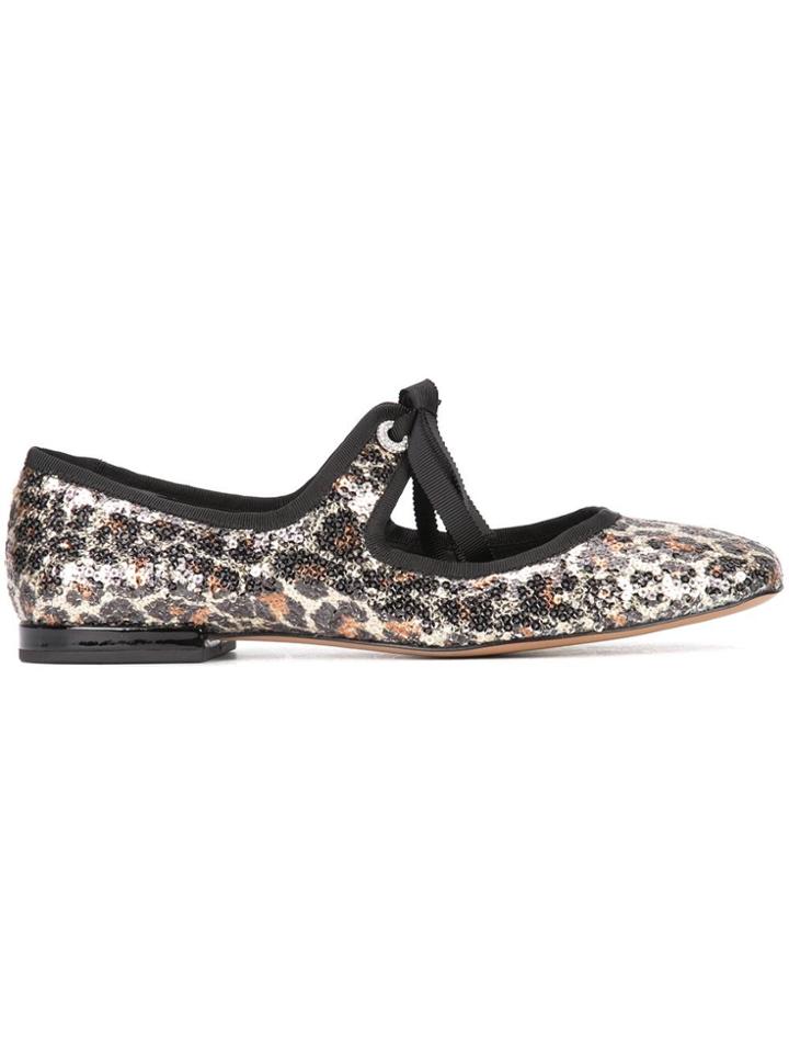 Marc Jacobs Lisa Mary Jane Ballerina Flats - Nude & Neutrals