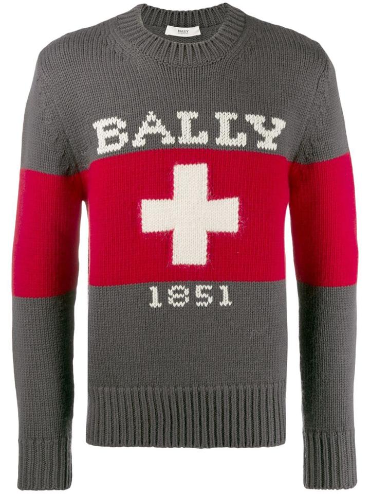 Bally Swiss Logo Pullover - Grey