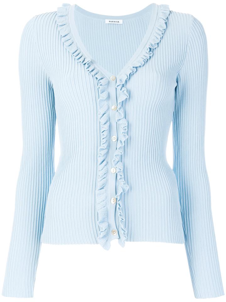 P.a.r.o.s.h. Ribbed Cardigan - Blue