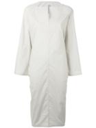 Rick Owens - Slit Neck Midi Dress - Women - Cotton - 42, Women's, Grey, Cotton