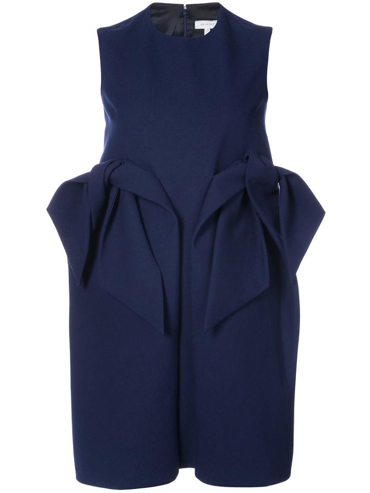 Delpozo - Ruffled Mini Dress - Women - Cotton/acetate/viscose - 38, Blue, Cotton/acetate/viscose