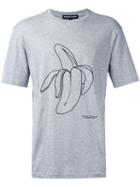 Markus Lupfer Banana Print T-shirt, Men's, Size: Medium, Grey, Cotton