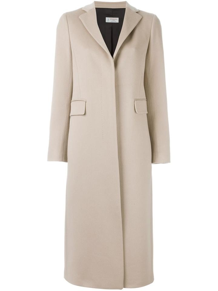 Alberto Biani Single Breasted Coat, Women's, Size: 46, Nude/neutrals, Acetate/viscose/virgin Wool