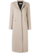 Alberto Biani Single Breasted Coat, Women's, Size: 46, Nude/neutrals, Acetate/viscose/virgin Wool