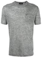 The Kooples Patch Pocket T-shirt, Men's, Size: Small, Grey, Linen/flax