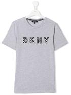 Dkny Kids Teen Embroidered Logo T-shirt - Grey