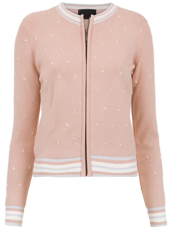 Andrea Bogosian Embroidered Cardigan - Pink & Purple