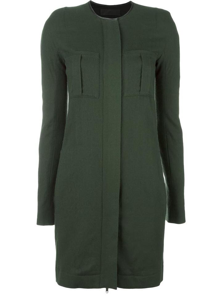 Haider Ackermann Concealed Fastening Shirt Dress, Women's, Size: 40, Green, Cotton/virgin Wool