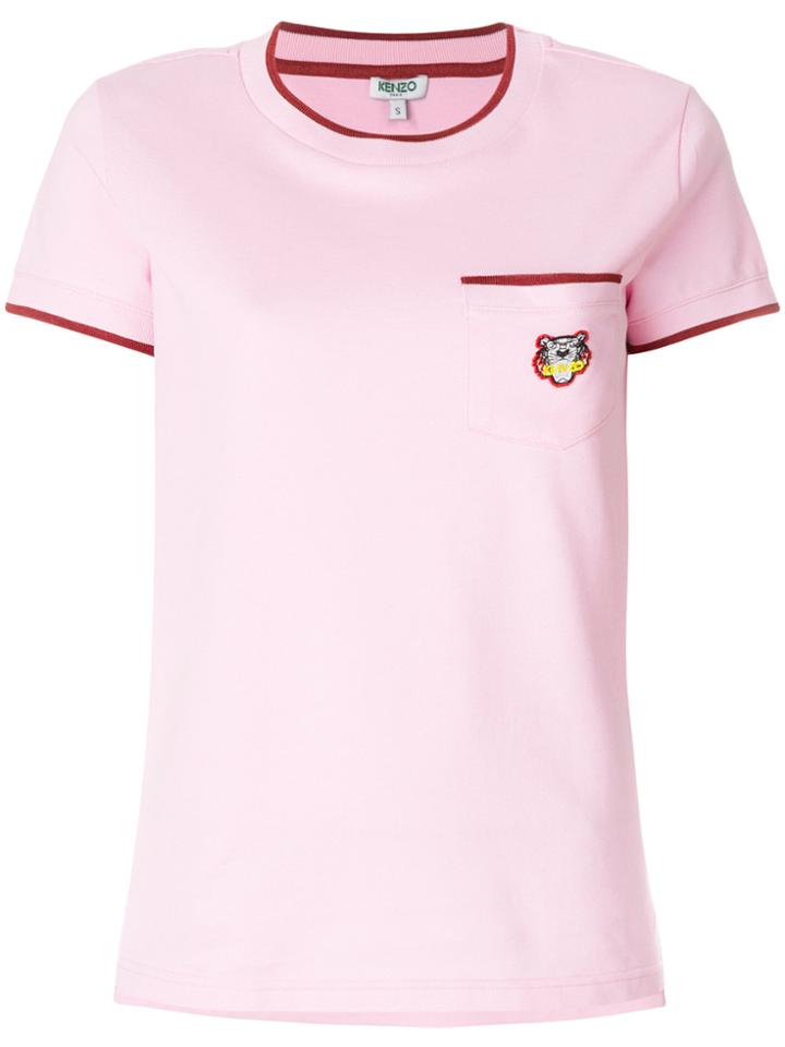 Kenzo Patch Pocket T-shirt - Pink & Purple