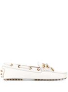 Tod's Logo Plaque Loafers - White